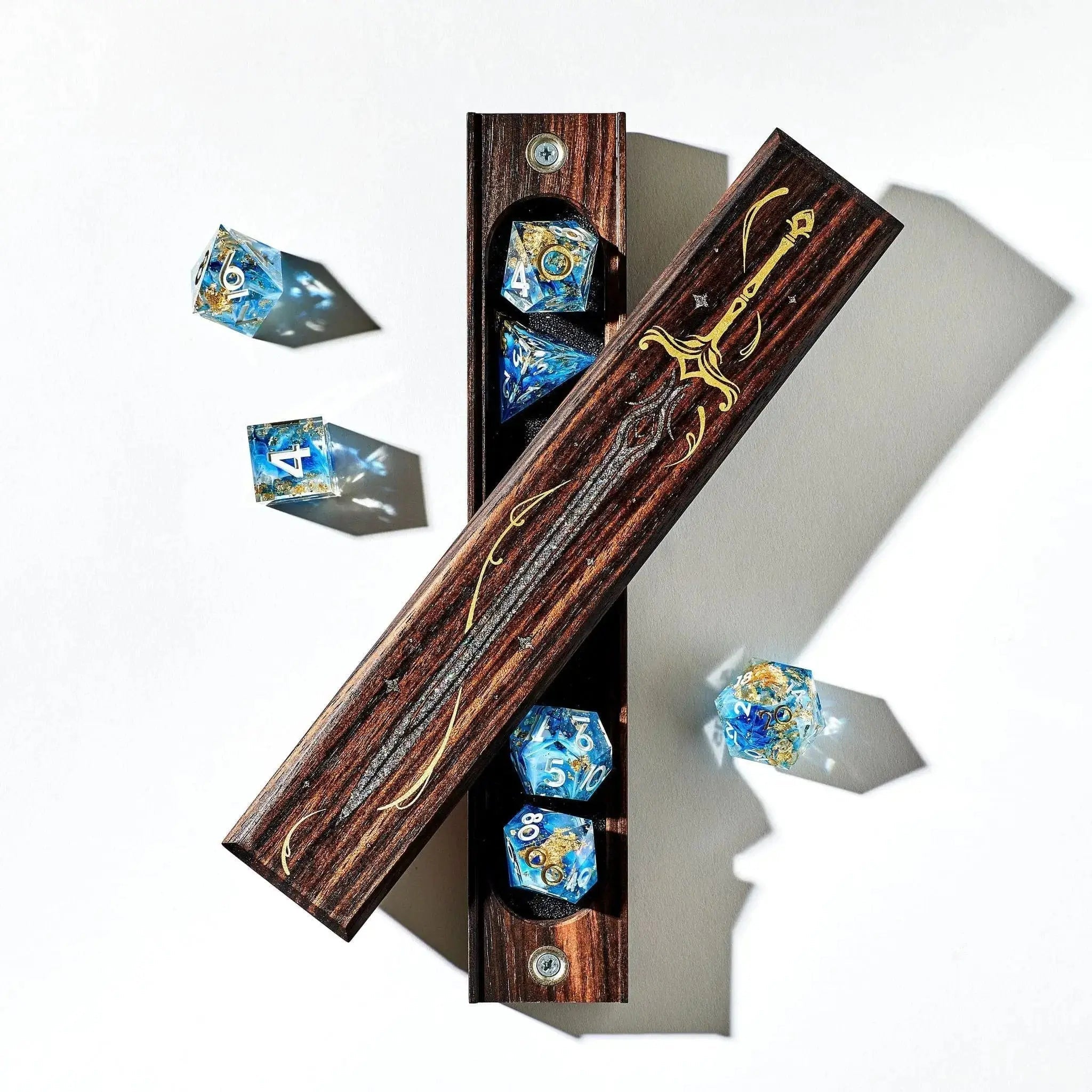 Long Sword Dice Vault - Macassar Ebony