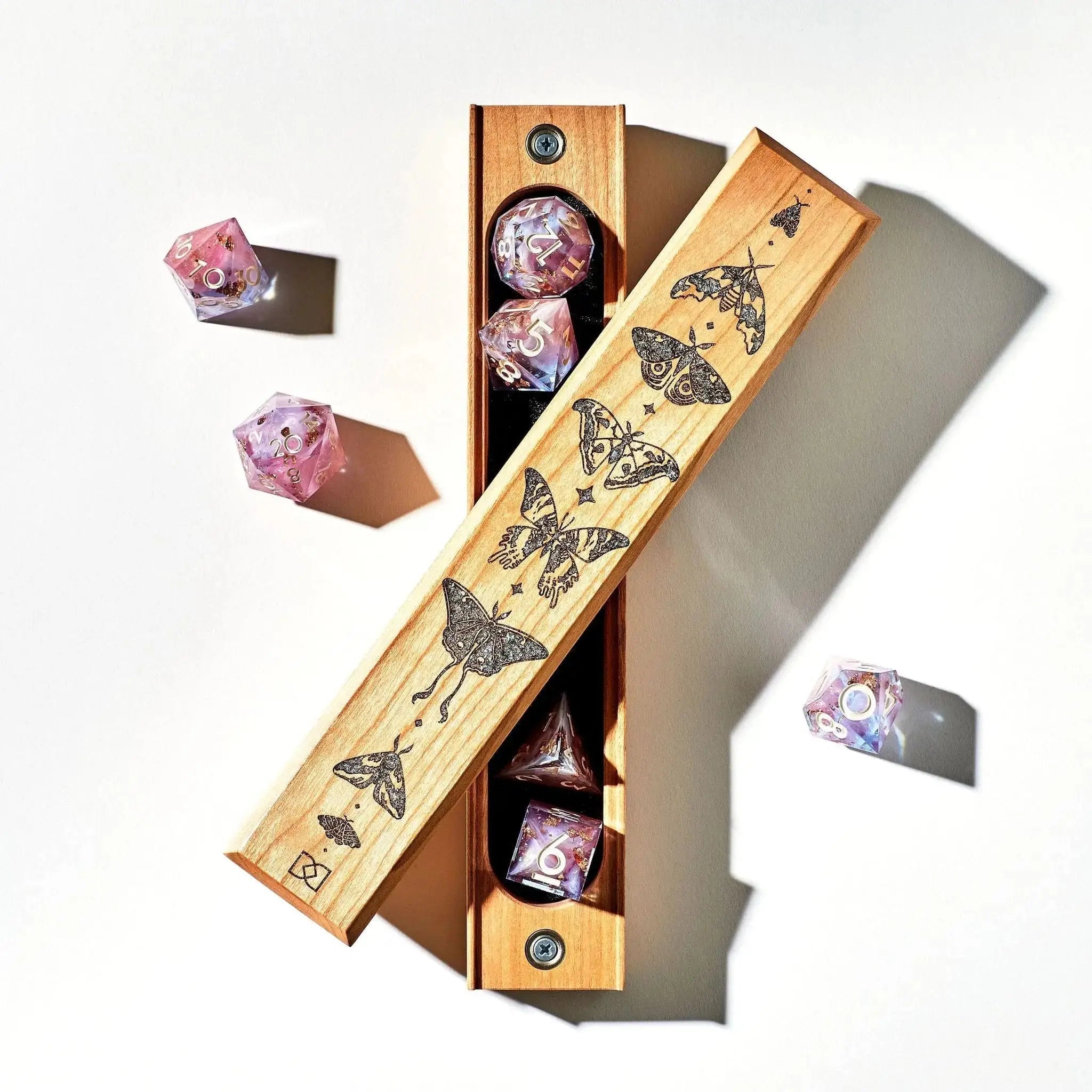 Moths Dice Vault - Cherry